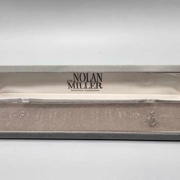 Nolan Miller Bali Bracelet Curb Link Chain Sparkly Crystal Purple Silver Tone - Picture 12 of 12